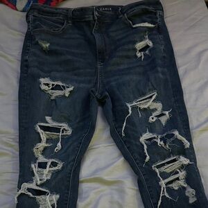 American Eagle Distressed Blue Jeans